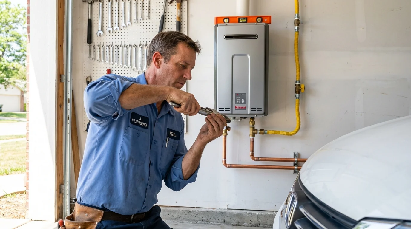 Tankless water heater installation by a Johns Plumbing LLC plumber in Westminster